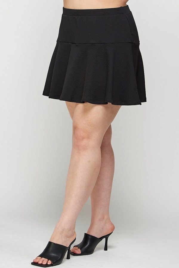 Plus Size, Solid Knit Skort For Cheap - Image 3
