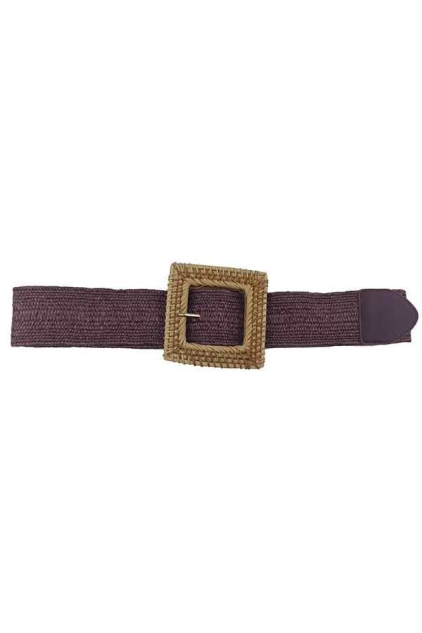 Fashion Square Straw Buckle Belt Sale - Image 4